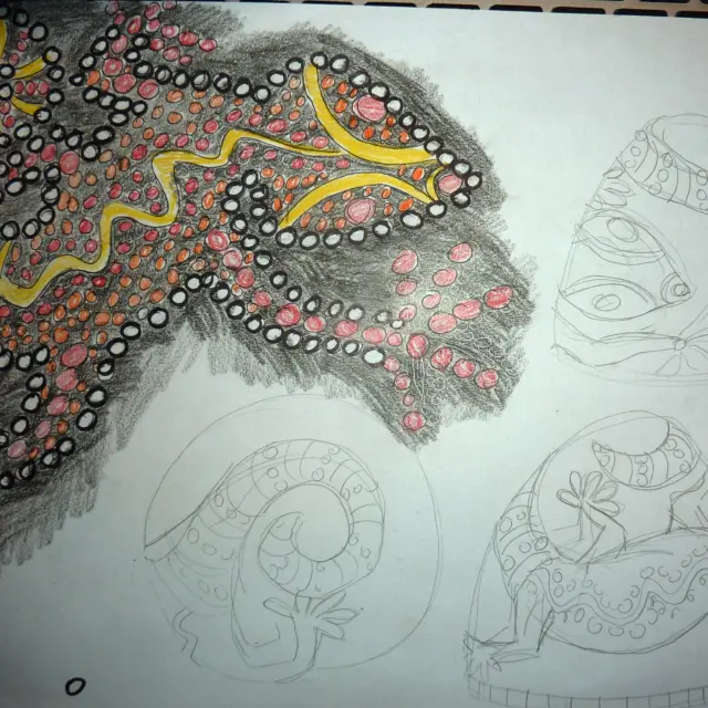 From sketch to stitch. Every Pashin' pattern starts as a hand-drawn design before it ever becomes wool. Here's the origi