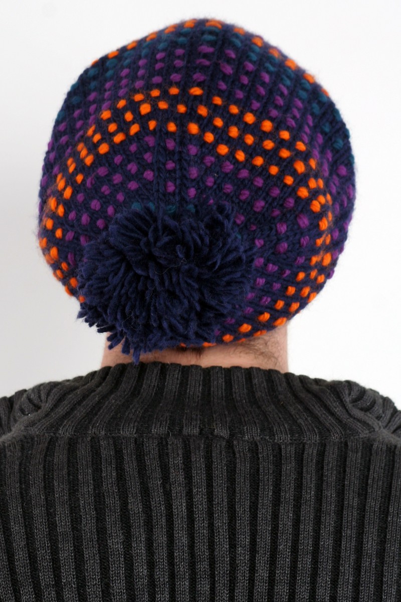 BLUE ORANGE SONGLINES FLOP BRIM POMPOM