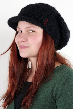 BLACK 3 SISTERS FLOP BRIM POMPOM