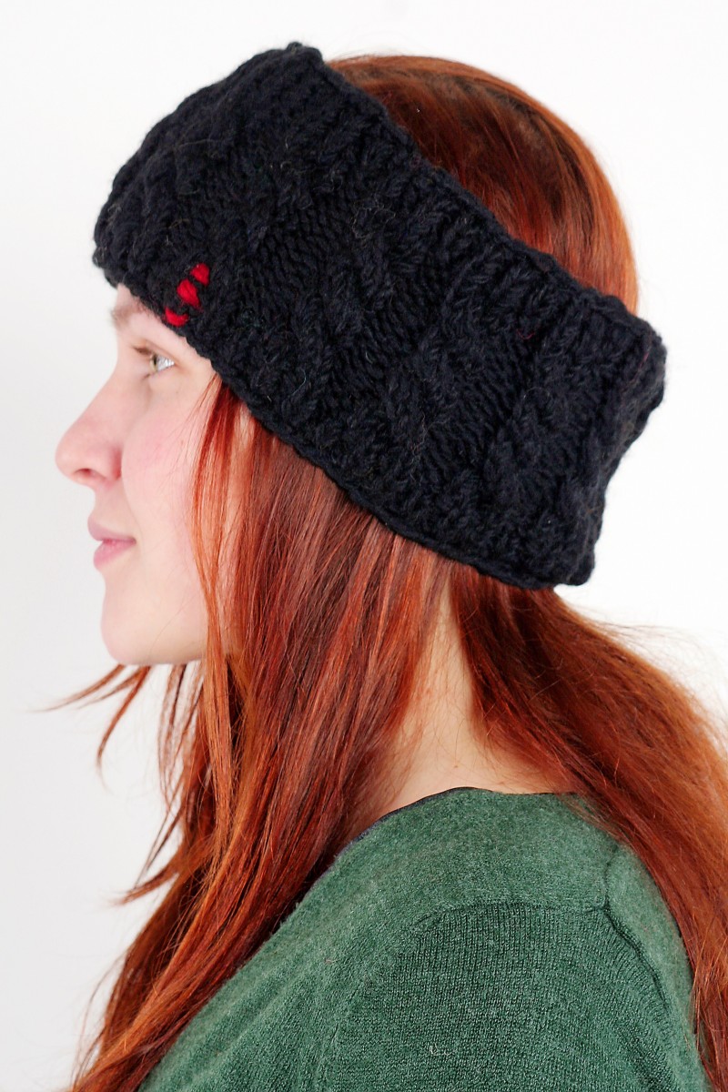 BLACK CABLE HEADBAND
