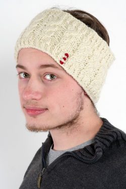 WHITE CABLE HEADBAND