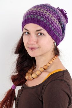 PURPLE RAIN RAINBOW FLOP POMPOM