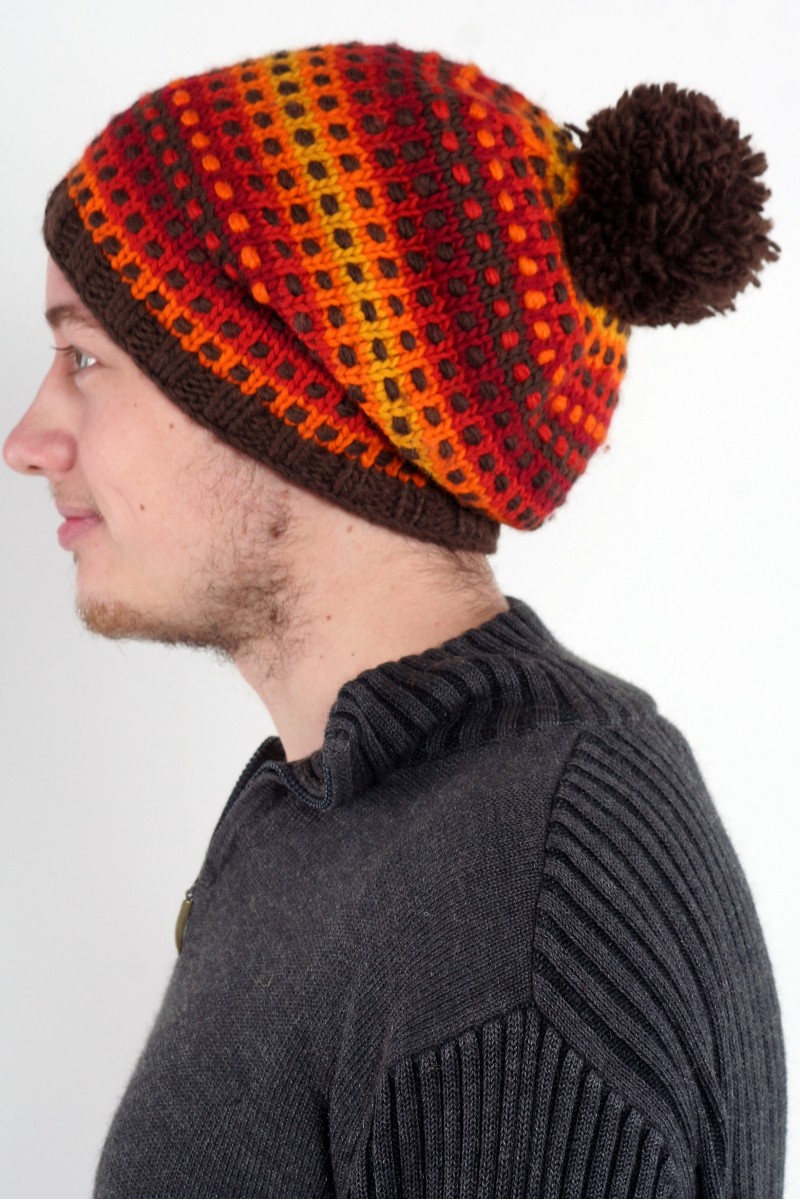 FIRE RAINBOW FLOP POMPOM