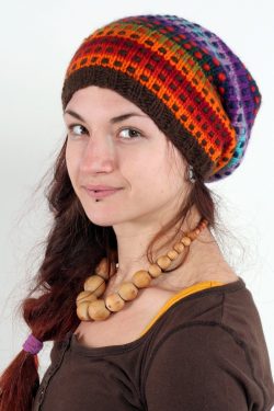 DOUBLE RAINBOW STEP FLOP POMPOM