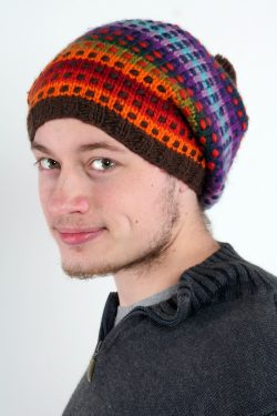 DOUBLE RAINBOW STEP FLOP POMPOM