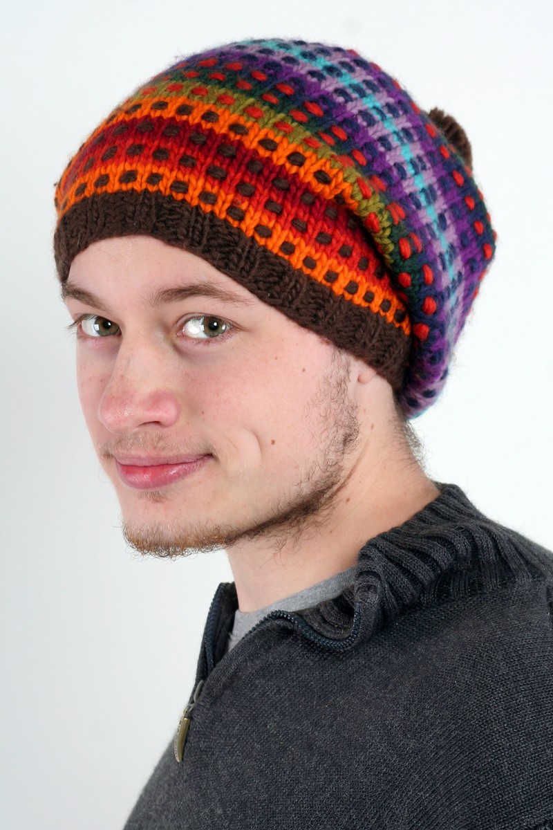 DOUBLE RAINBOW STEP FLOP POMPOM