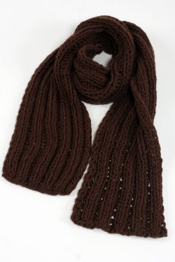 BROWN 2X2 PLAIN SCARVE