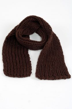 BROWN 1X1 PLAIN SCARVE