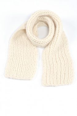 WHITE 1X1 PLAIN SCARVE