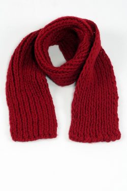 RED 1X1 PLAIN SCARVE