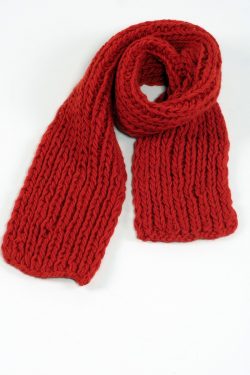 DARK ORANGE 1X1 PLAIN SCARVE