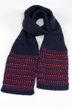 BLUE ORANGE STEP SCARVE