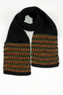 BLACK GREEN STEP SCARVE