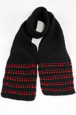 BLACK RED DOT SCARVE