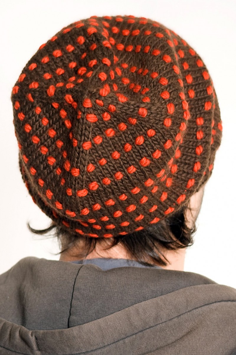 BROWN ORANGE SPIRAL DOTS 2 FLOP