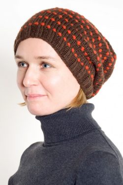 BROWN ORANGE SPIRAL DOTS 2 FLOP
