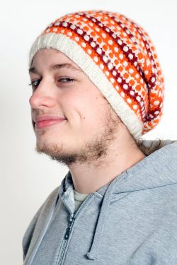 FLOP HAT STEP WHITE RED (A13)