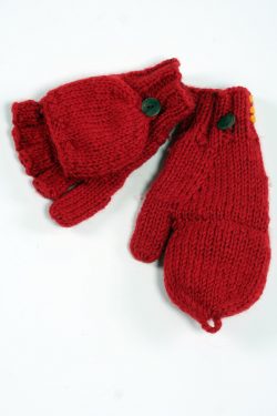 DARK ORANGE PLAIN COVER MITTENS