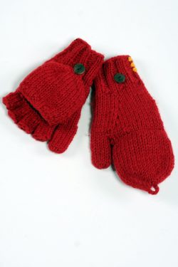 DARK ORANGE PLAIN COVER MITTENS