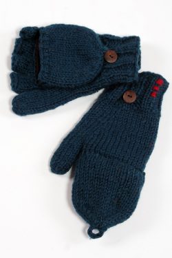 PETROL PLAIN COVER MITTENS