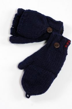 BLUE PLAIN COVER MITTENS