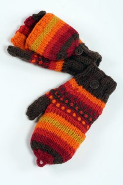 FIRE RAINBOW COVER MITTENS