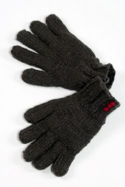 DARK GREY 5 FINGER PLAIN GLOVES