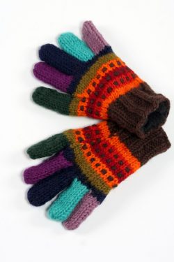DOUBLE RAINBOW 5 FINGER GLOVES