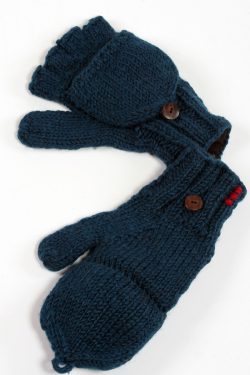 PETROL PLAIN COVER MITTENS