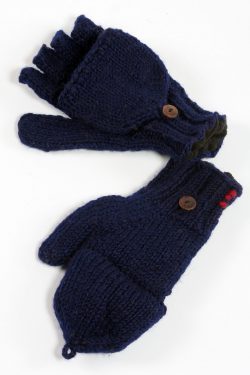 BLUE PLAIN COVER MITTENS