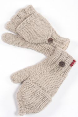 LIGHT GREY PLAIN COVER MITTENS