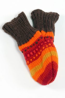 FIRE RAINBOW LOVE MITTENS