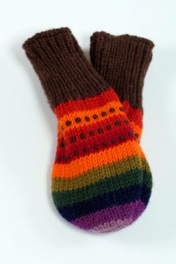 DOUBLE RAINBOW LOVE MITTENS