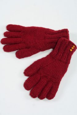 RED PLAIN 5 FINGER GLOVES