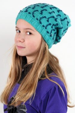 TURQUOISE PETROL SQUARE FLOP POMPOM