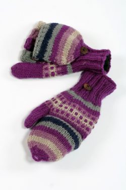 PURPLE RAIN RAINBOW STEP COVER MITTENS