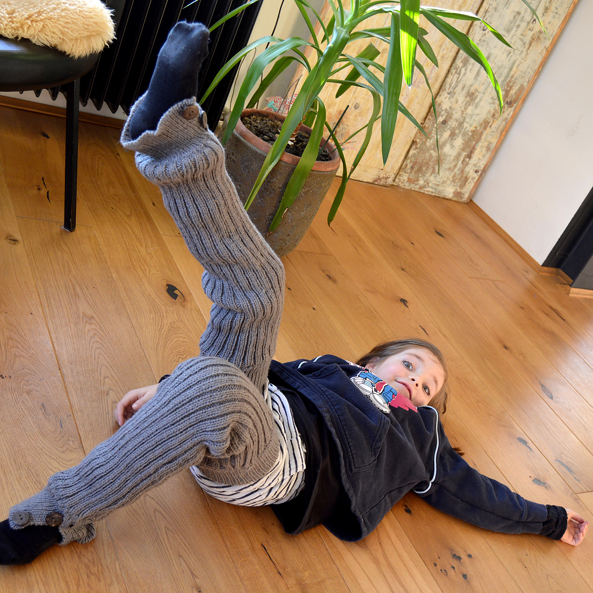 LEGWARMERS - 2X2 RIB KNIT - Mid Grey