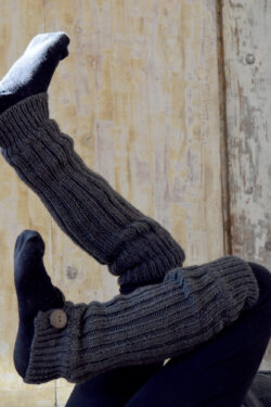 LEGWARMERS - 1X1 RIB KNIT - Dark Grey